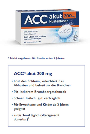 ACC acute 200 comprimidos efervescentes, 20 unidades