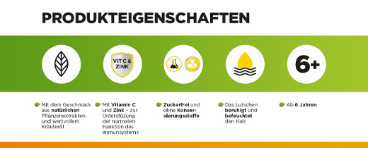 DOBENSANA Vit. C com sabor a mel de ervas & Pastilha de zinco, 16 unid