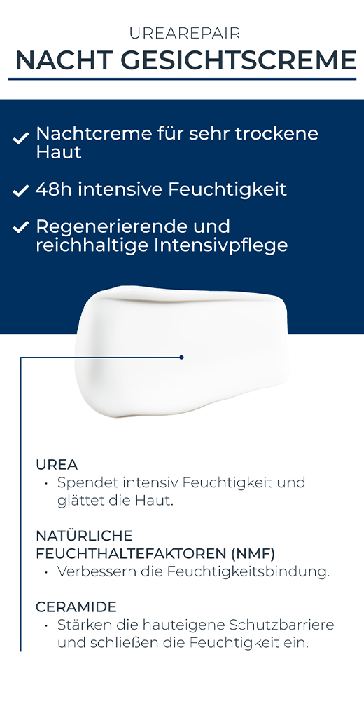 EUCERIN Creme facial UreaRepair 5% de noite, 50 ml