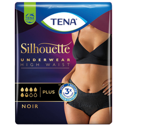 TENA SILHOUETTE mais L noir, 8 peças