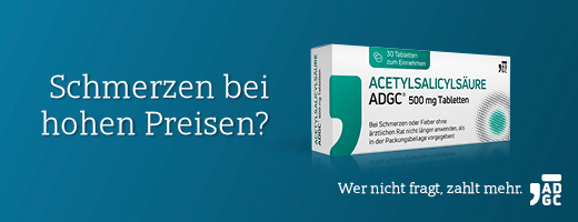 ACETYLSALICYLSÄURE ADGC Comprimidos de 500 mg, 30 unid