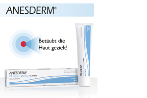 ANESDERM 25 mg/g + 25 mg/g creme + 2 emplastros, 5 g