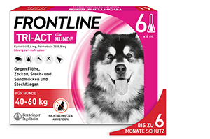 FRONTLINE Solução Tri-Act para pingar em cães de 40-60 kg, 6 unidades