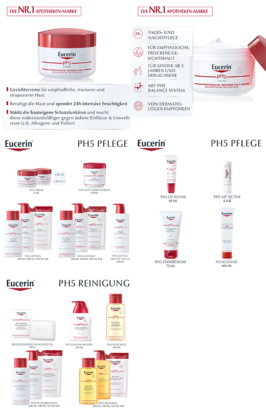 EUCERIN Creme pH5 para peles sensíveis, 75 ml