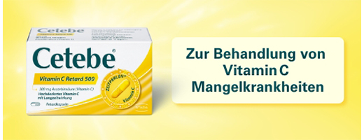 CETEBE Cápsulas de libertação prolongada de vitamina C 500 mg, 30 unid
