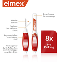 ELMEX Escovas interdentais ISO tamanho 2 0,5 mm vermelho, 8 pcs