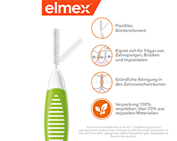 ELMEX Escovas interdentais ISO tamanho 5 0,8 mm verde, 8 unid