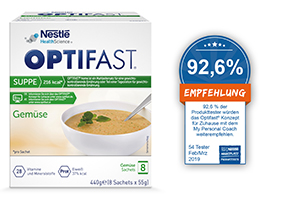 OPTIFAST Sopa de legumes em pó, 8X55 g