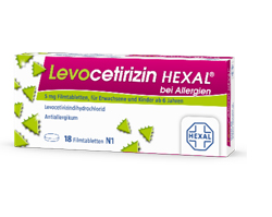 LEVOCETIRIZIN HEXAL para alergias 5 mg comprimidos revestidos por película, 100 unidades