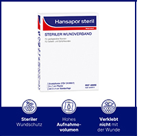 HANSAPOR penso esterilizado para feridas 6x7 cm, 1 pc