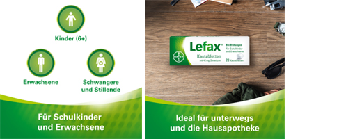 LEFAX Comprimidos mastigáveis, 20 unidades