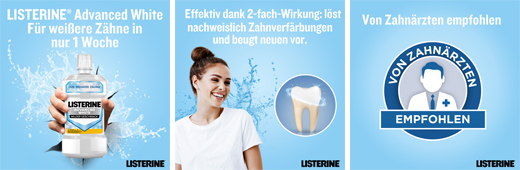 LISTERINE Mundspülung branco avançado, 600 ml