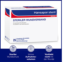 HANSAPOR penso esterilizado para feridas 8x10 cm, 25 unid