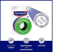HANSAPLAST Gesso de fixação Sensitive 2,5 cmx5 m, 1 pc