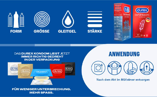 DUREX preservativos naturals com lubrificante à base de água, 10 unidades