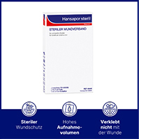 HANSAPOR penso esterilizado para feridas 10x15 cm, 1 pc
