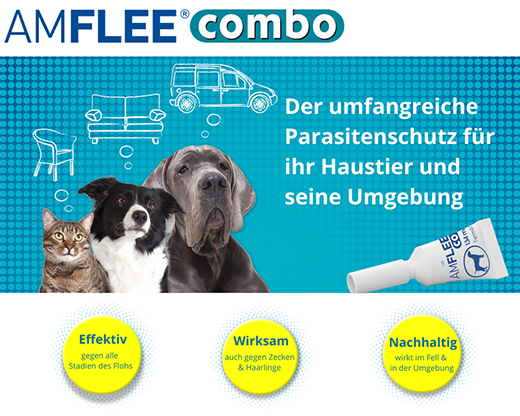 AMFLEE Solução combinada 50/60mg para instilação para gatos, 3 unidades