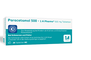 PARACETAMOL 500-1A Pharma Tablets, 20 unidades