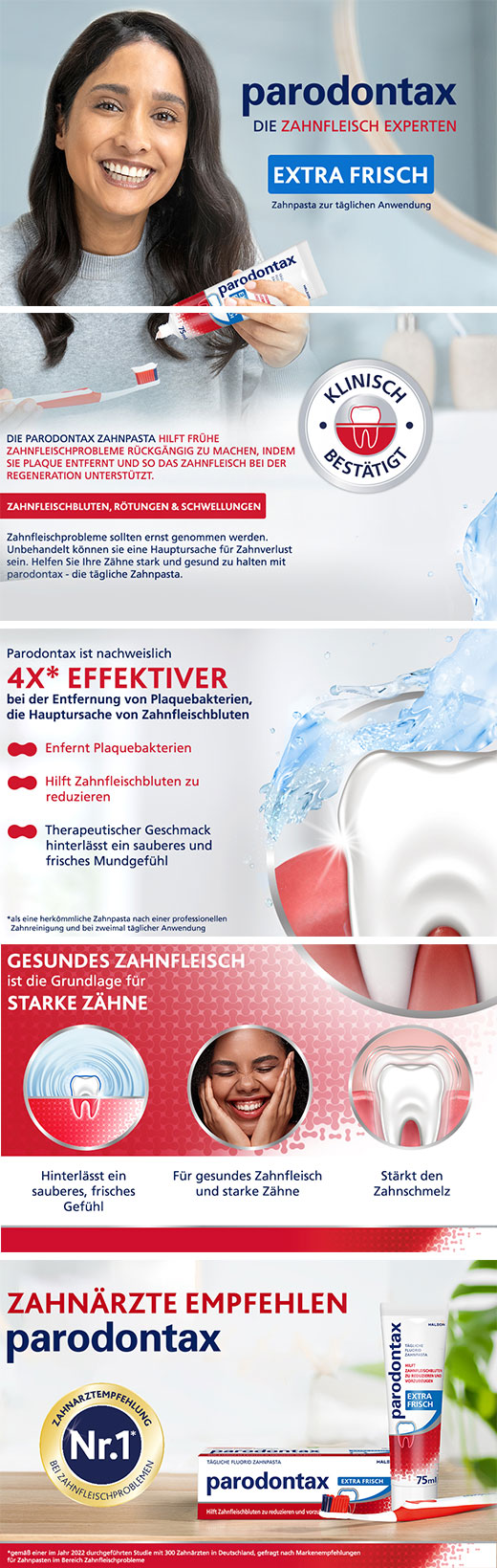 PARODONTAX pasta de dentes extra fresca, 75 ml