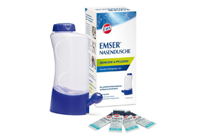 EMSER Duche nasal com 4 saquetas de sal para lavagem nasal, 1 unid