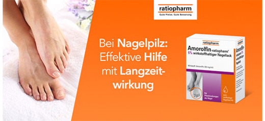 AMOROLFIN-ratiopharm 5% ingrediente ativo verniz de unhas, 5 ml