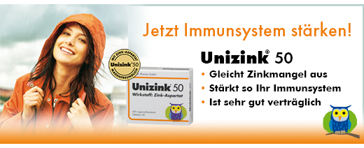 UNIZINK 50 comprimidos com revestimento entérico, 100 unidades