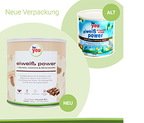 FOR YOU chocolate em pó eiweiß power, 750 g