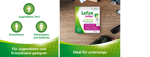 LEFAX intens Lemon Fresh Micro Granules 250 mg Sim, 20 unid