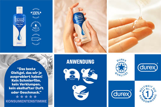 DUREX lubrificante à base de água play Feel, 250 ml