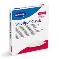 SORBALGON Compressa clássica de alginato de cálcio de 10x10 cm, 10 unidades