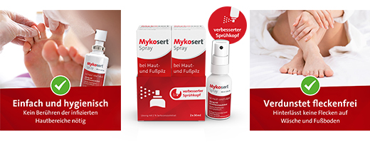 MYKOSERT Spray para pele e pé de atleta, 30 ml