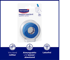 HANSAPLAST Fita adesiva para dedos auto-adesiva 2,5 cmx5 m azul, 1 pc