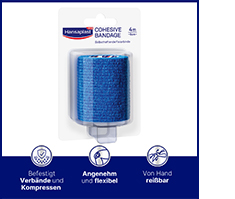 HANSAPLAST Ligadura de fixação auto-adesiva.6 cmx4 m azul, 1 pc