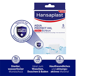 HANSAPLAST Penso esterilizado Aqua Protect para feridas 8x10 cm, 5 unid