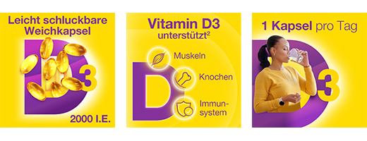 VIGANTOLVIT Cápsulas moles de Vitamina D3 2000 U.I., 60 unidades