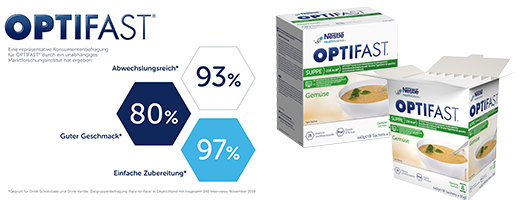 OPTIFAST Sopa de legumes em pó, 8X55 g