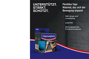 HANSAPLAST Fita adesiva desportiva de cinesiologia 5 cmx5 m azul, 1 unid