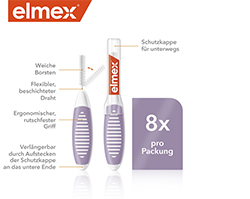 ELMEX Escovas interdentais ISO tamanho 6 1,1 mm púrpura, 8 unid