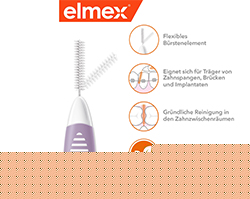 ELMEX Escovas interdentais ISO tamanho 6 1,1 mm púrpura, 8 unid