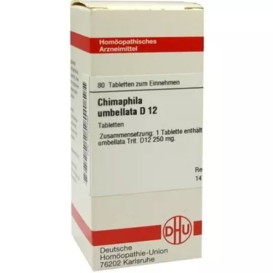 CHIMAPHILA UMBELLATA D 12 comprimidos, 80 unidades