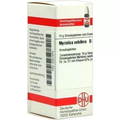 MYRISTICA SEBIFERA D 3 glóbulos, 10 g MYRISTICA SEBIFERA D 3 glóbulos, 10 g