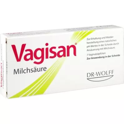 VAGISAN Supositórios vaginais de ácido láctico, 7 unidades