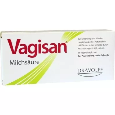 VAGISAN Supositórios vaginais de ácido láctico, 14 unidades VAGISAN Supositórios vaginais de ácido láctico, 14 unidades