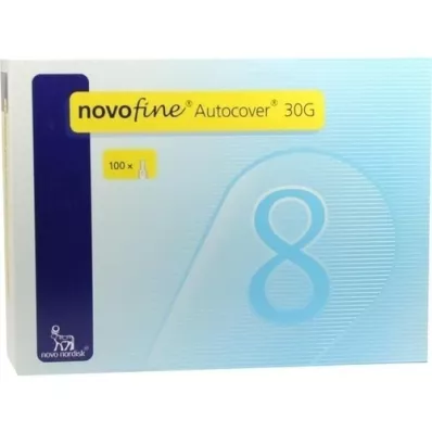 NOVOFINE Cânulas Autocover 8 mm 30 G, 100 peças NOVOFINE Cânulas Autocover 8 mm 30 G, 100 peças
