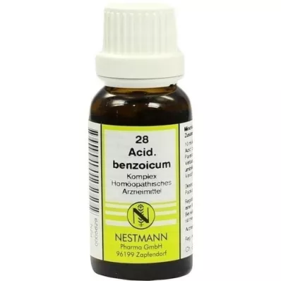 ACIDUM BENZOICUM KOMPLEX Diluição No.28, 20 ml ACIDUM BENZOICUM KOMPLEX Diluição No.28, 20 ml