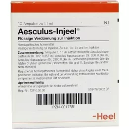AESCULUS INJEEL Ampolas, 10 unidades
