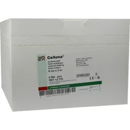 CELLONA Algodão sintético estéril 6 cmx3 m, 8 peças