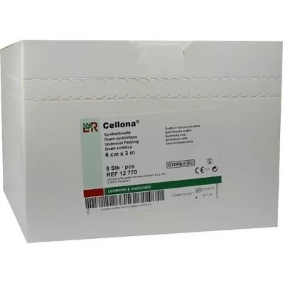 CELLONA Algodão sintético estéril 6 cmx3 m, 8 peças