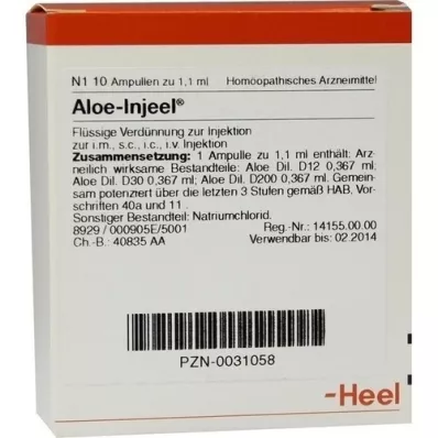 ALOE INJEEL Ampolas, 10 unidades ALOE INJEEL Ampolas, 10 unidades