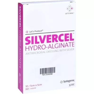 SILVERCEL Ligadura de hidroalginato 5x5 cm, 10 un SILVERCEL Ligadura de hidroalginato 5x5 cm, 10 un